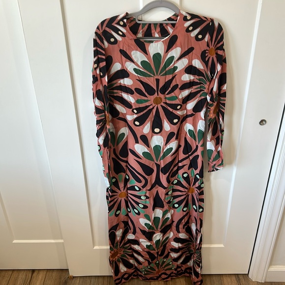 FARM Rio | Dresses | Farm Rio Anika Flowers Long Sleeve Maxi Dress ...